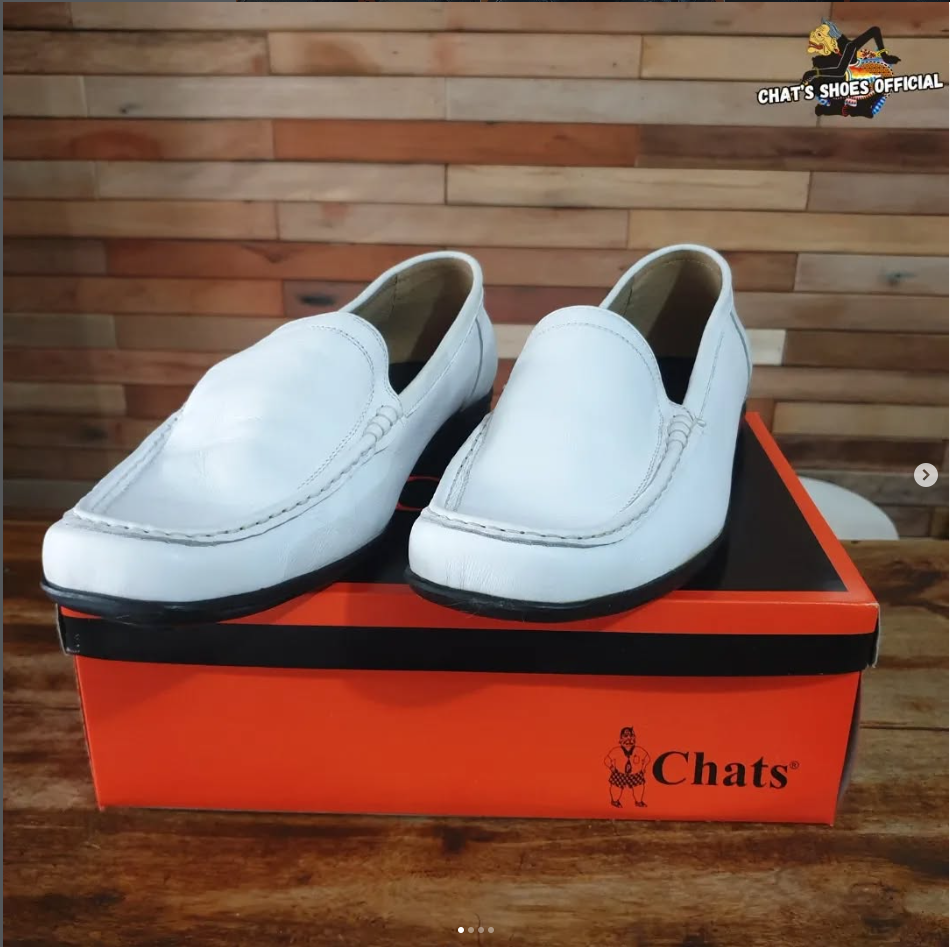 Sepatu Perawat / Bidan Kulit Asli Putih - Chats Shoes Slip On Nyaman & Anti Licin